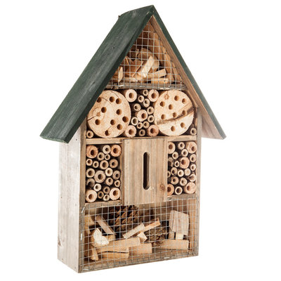 Decopatent Decopatent® Insectenhotel - Bamboe hout - Insecten hotel - Insecten huis - Natuur & Milieu vriendelijk - Afm 26 x 10.3 x 37.6 Cm