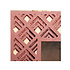 Decopatent Decopatent® Theedoos 9 vaks - Terracotta Design theedoos met doorzichtig venster - Mdf Hout - 9 vakken theekist - Blauw OF Roze