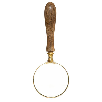 Decopatent Decopatent® Antieke Loep - Vergrootglas met Mango Houten Handvat - Loep - Vergrootglas Lezen - Voor Slechtziende - 7.5x7.5x20 Cm