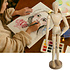 Merkloos Decopatent® Tekenpop - Houten model Lendenpop - Tekenmodel pop hout - Ledepop Tekenen - Voor Volwassenen en Kinderen - 9x6x33 Cm