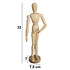 Merkloos Decopatent® Tekenpop - Houten model Lendenpop - Tekenmodel pop hout - Ledepop Tekenen - Voor Volwassenen en Kinderen - 9x6x33 Cm