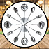 Decopatent Decopatent® Ronde Bestek Wandklok 38 Cm - Klok met Bestek - Vork - Lepel - Keukenklok Wandklok - Keuken - Woonkamer - Restaurant
