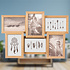 Decopatent Decopatent® MDF Fotolijst Collage voor 6 Foto's van 15x10 & 10x15 Cm - Fotolijsten - Fotolijstje met 6 fotokaders - 44x3.2x31 Cm