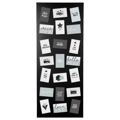 Decopatent Decopatent® XL Fotolijst Collage voor 21 Foto's van (10x15 & 15x10 Cm) - Fotolijsten - Fotolijstje met 21 fotokaders - 47.5x117 Cm