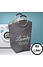 Decopatent Decopatent® XL Wasmand 80L - Tekst Deluxe Laundry -> Wash Dry Iron - Waszak met handvat - Grote Badkamer Wasmand - Velours - Grijs