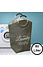 Decopatent Decopatent® XL Wasmand 80L - Tekst Deluxe Laundry -> Wash Dry Iron - Waszak met handvat - Grote Badkamer Wasmand - Velours - Kaki
