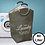 Decopatent Decopatent® XL Wasmand 80L - Tekst Deluxe Laundry -> Wash Dry Iron - Waszak met handvat - Grote Badkamer Wasmand - Velours - Kaki