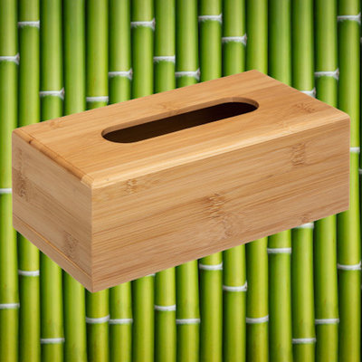 Decopatent Decopatent® Tissuedoos - Bamboe - Tissuebox voor tissues - Tissue box houder voor - Wc - Badkamer - Keuken - Zakdoekendoos - Hout