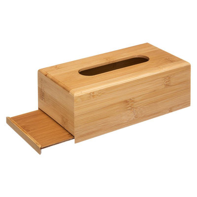 Decopatent Decopatent® Tissuedoos - Bamboe - Tissuebox voor tissues - Tissue box houder voor - Wc - Badkamer - Keuken - Zakdoekendoos - Hout