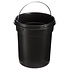 Decopatent Decopatent® Pedaalemmer 3 liter - Met Bamboe Houten Deksel - Pedaalemmer 3L - Prullenbak - Keuken toilet - 17Øx25.5 Cm - Mat Zwart