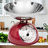 Decopatent Decopatent® Keuken Weegschaal "Retro" - Keukenweegschaal met Kom - Metalen Mechanische weegschaal - tot 5 Kg - Ø25 x 21 Cm - Rood