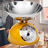 Decopatent Decopatent® Keuken Weegschaal "Retro" - Keukenweegschaal met Kom - Metalen Mechanische weegschaal - tot 5 Kg - Ø25 x 21 Cm - Geel