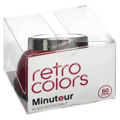 Decopatent Decopatent® Kookwekker analoog - Kookwekker magnetisch - Rond - Rvs - Kook wekker met magneet - Ronde 60 minuten Kook Timer - Rood