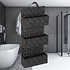 Decopatent Decopatent® Badkamerrek - Gevlochten badkamerplank - 3 Laags Badkamermand - Om op te hangen aan de muur - 25x9x57 Cm - Donkergrijs