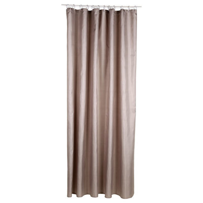 Decopatent Decopatent® Douchegordijn 180x200 Cm - Polyester - Douche gordijn anti schimmel - Voor bevestiging aan douchegordijnstang - Taupe