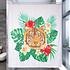 Decopatent Decopatent® Douchegordijn 180x200 Cm - Polyester - Douche gordijn anti schimmel - Bevestiging aan douchegordijnstang - Tropical