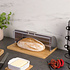 Decopatent Decopatent® Broodtrommel met Rolluik - Bamboe hout brooddoos met Kunststof Schuifdeksel - Brood vers bewaren - Afm 39 x26.5 x15.5