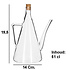 Decopatent Decopatent® Olie of Azijn fles glas - Met Schenktuit - Handvat - Kurk - Glazen Azijnfles of Oliefles - Oil & Vinegar - 14x14x19.5