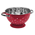 Decopatent Decopatent® Vergiet - Ø25 cm - Rvs Metalen Zeef - 2 Handvaten - Groente & fruit wassen / afspoelen - Pasta afgieten - Retro Rood