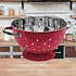 Decopatent Decopatent® Vergiet - Ø25 cm - Rvs Metalen Zeef - 2 Handvaten - Groente & fruit wassen / afspoelen - Pasta afgieten - Retro Rood