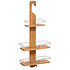 Decopatent Decopatent® Doucherek voor over Douchekop - 3 Laags Legplanken - Doucherekje Hangend douchestang - Bamboe hout - Douchemandje