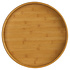 Decopatent Decopatent® Houten Dienblad Rond - Ø40 Cm - Rond Koffie / Thee dienblad - Dienblad met handvatten - Bamboe hout - 40 x 40 x 5 Cm