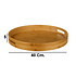 Decopatent Decopatent® Houten Dienblad Rond - Ø40 Cm - Rond Koffie / Thee dienblad - Dienblad met handvatten - Bamboe hout - 40 x 40 x 5 Cm