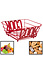 Decopatent Decopatent® Fruitschaal Vierkant - Broodmand - Schaal voor Fruit of Brood - Design Fruitmand - Metaal - Afm 24 x 24 x 11Cm - Rood