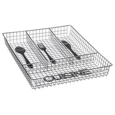 Decopatent Decopatent® Bestekbak 4 Vaks - CUISINE - Besteklade Organizer - Bestek Opbergbak - Bestekcassette - Metaal - 25.5 x 32.5 x 4.5 Cm