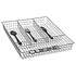 Decopatent Decopatent® Bestekbak 4 Vaks - CUISINE - Besteklade Organizer - Bestek Opbergbak - Bestekcassette - Metaal - 25.5 x 32.5 x 4.5 Cm