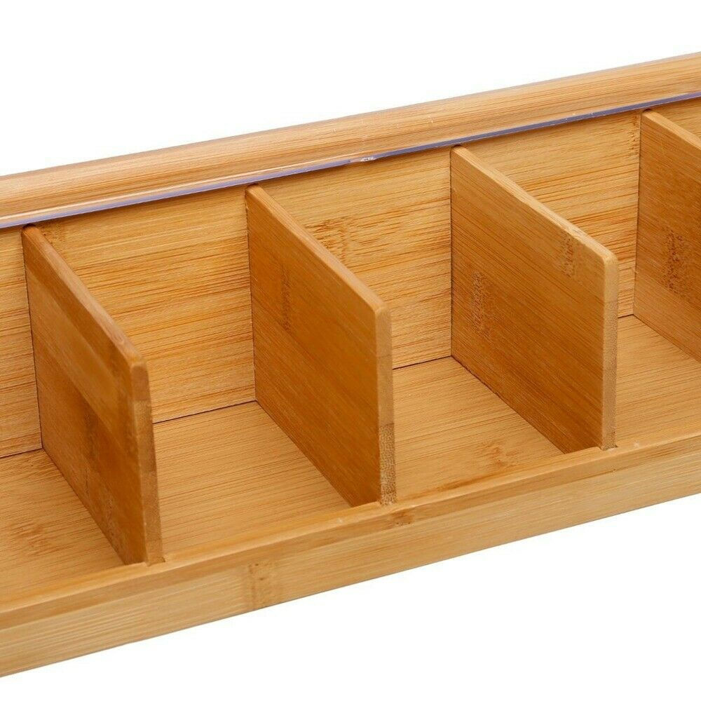 BUDDLEY Theedoos 12 vaks - Thee Organizer - Bamboe - Theehouder - Theebox - Thee organiser - Display - Rekje - Thee Houder Hout - Theedozen - Theekist - Theezak organiser - Theezakjesbox - Thee doos