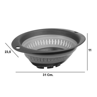 Decopatent Decopatent® Kunststof Uitvouwbaar Vergiet - Keuken Zeef - Groente & fruit wassen / afspoelen - Pasta afgieten - Ruimtebesparend