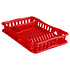 Decopatent Decopatent® Afdruiprek voor afwas - Afdruiprekje met Lekbak - Kunststof Afdruipmat -  Afwassen borden & bestek - 32.5x49x9 - Rood