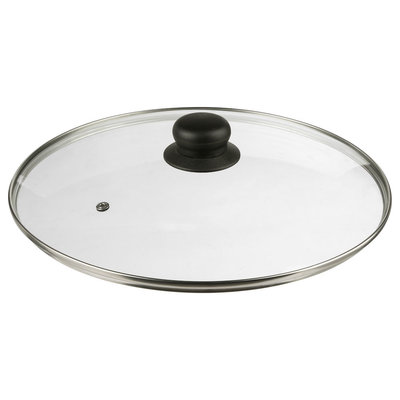 Decopatent Decopatent® Universele Glazen Pan deksel - Ø28 cm - Ronde Pandeksel Glas met stoomgaatje - Transparant - Voor pannen van 28 Cm