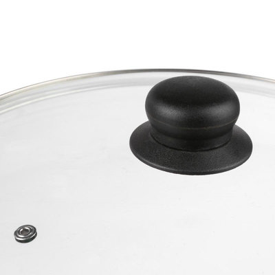Decopatent Decopatent® Universele Glazen Pan deksel - Ø28 cm - Ronde Pandeksel Glas met stoomgaatje - Transparant - Voor pannen van 28 Cm