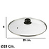 Decopatent Decopatent® Universele Glazen Pan deksel - Ø28 cm - Ronde Pandeksel Glas met stoomgaatje - Transparant - Voor pannen van 28 Cm
