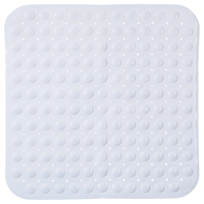 Decopatent Decopatent® Badmat - Douchemat met Antislip voor Douche - Vierkante antislipmat- Douchemat met zuignappen - 54 x 54 Cm. - Wit