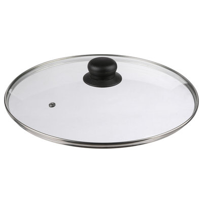 Decopatent Decopatent® Universele Glazen Pan deksel - Ø30 cm - Ronde Pandeksel Glas met stoomgaatje - Transparant - Voor pannen van 30 Cm