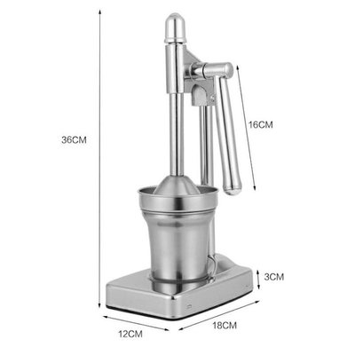 Decopatent Decopatent® Sinaasappelpers handmatig met hendel - Staande Citruspers - Citruspers - Fruitpers - Handmatige Sinaasappel juicer