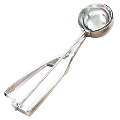 Decopatent Decopatent® IJsboltang - Ø6 Cm - Rvs Ijsschep voor Ijsbollen - Portioneerlepel - Oliebollenlepel - Oliebollen tang - ijsschepper