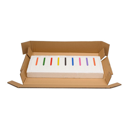 Decopatent Decopatent® Wandkapstok hout - Piano Kinderkamer Kapstok - Met 9 ophang haken - Wand Kapstok - Garderoberek - Wit - 48 Cm Breed