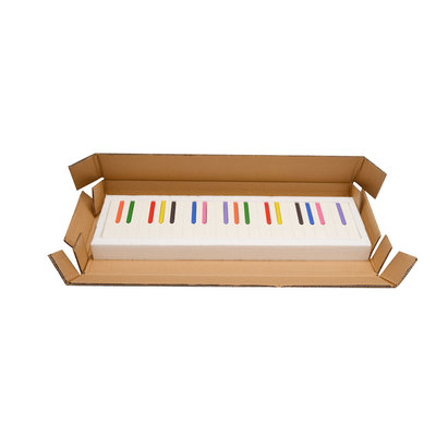 Decopatent Decopatent® Wandkapstok hout - Piano Kinderkamer Kapstok - Met 16 ophang haken - Wand Kapstok - Garderoberek - Wit - 60 Cm Breed