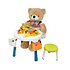 Decopatent Decopatent® - Speeltafel met bouwplaat (geschikt voor Duplo® blokken) en vlakke kant. Fijne kindertafel met 2 stoelen - Bouwtafel