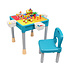 Decopatent Decopatent® - Kindertafel met 1 Stoeltje - Speeltafel met bouwplaat en vlakke kant - 4 Bakjes - Geschikt voor Lego® Bouwstenen