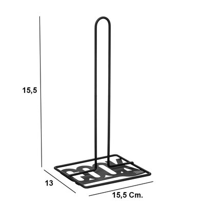 Decopatent Decopatent® - Staande Keukenrolhouder - COOK Design - Keuken papier rolhouder - Metaal - Keukenpapier houder - Zwart