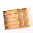 Decopatent Decopatent® Bestekbak voor keukenla met 7 Vakken - Bestek organizer - Bestekla - Hoogwaardig Bamboe Hout - Bestekcassette 43x33x5.8 Cm.