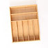 Decopatent Decopatent® Bestekbak voor keukenla met 7 Vakken - Bestek organizer - Bestekla - Hoogwaardig Bamboe Hout - Bestekcassette 43x33x5.8 Cm.