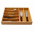 Decopatent Decopatent® Bestekbak voor keukenla met 7 Vakken - Bestek organizer - Bestekla - Hoogwaardig Bamboe Hout - Bestekcassette 43x33x6