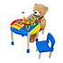 Decopatent Decopatent® - Kindertafel met 2 Stoeltjes - Speeltafel met bouwplaat en vlakke kant - Geschikt voor Lego® & Duplo® Bouwstenen