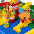 Decopatent Decopatent® - Kindertafel met 2 Stoeltjes - Speeltafel met bouwplaat en vlakke kant - 4 Bakjes - Geschikt voor Duplo® Bouwstenen